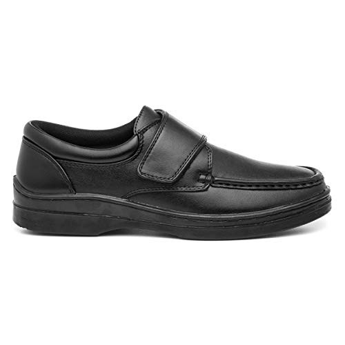Hobos Brett Mens Casual Easy Fasten Shoe in Black - Size 12 UK - Black