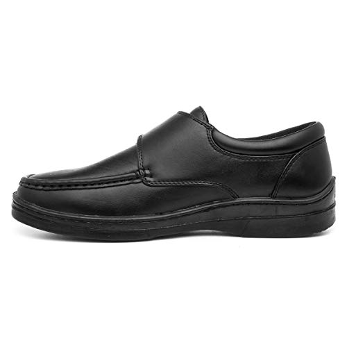 Hobos Brett Mens Casual Easy Fasten Shoe in Black - Size 12 UK - Black