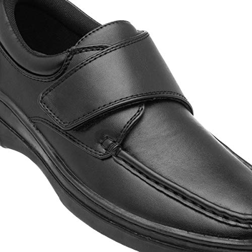 Hobos Brett Mens Casual Easy Fasten Shoe in Black - Size 12 UK - Black
