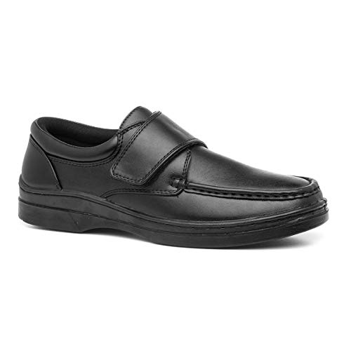 Hobos Brett Mens Casual Easy Fasten Shoe in Black - Size 12 UK - Black