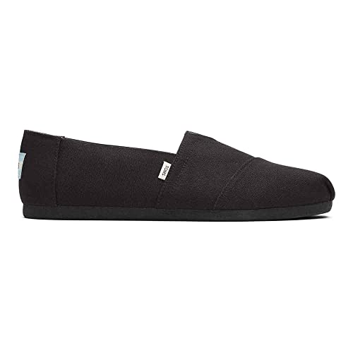 TOMS Men's Alpargata Loafer Flat, Black, 9 UK