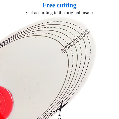 Plantar Fasciitis Relief Arch Support Shoe Inserts Insoles for Flat Feet for Men and Women, Orthotic Feet Heel Pain Shock Absorption Comfortable Insoles (Large EU 40-46)