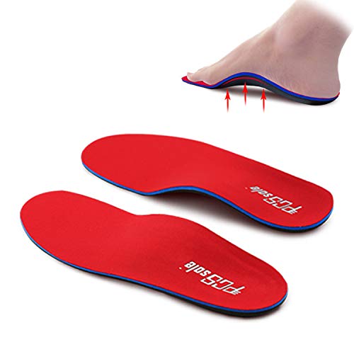 PCSsole Orthotic Arch Support Shoe Inserts Insoles for Flat Feet,Feet Pain,Plantar Fasciitis,Insoles for Men and Women (Red, Men6/Women(5.5-6) 25cm)