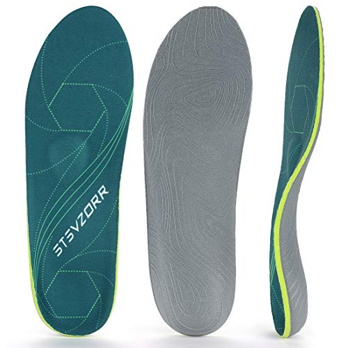 Plantar Fasciitis Arch Support Orthopedic Insoles Relieve Flat Feet Heel Pain Shock Absorption Comfortable Insoles(Size:UK-9,Length:11.02",Green)