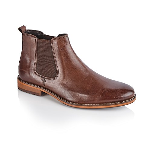 Silver Street London Men's Leather Argyll Chelsea Boot (Brown, 9 UK, numeric_9)