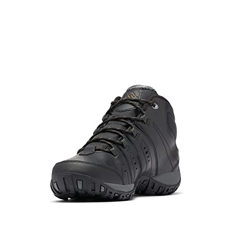 Columbia Woodburn II Chukka Omni-Heat Men's Waterproof Hiking Shoes, Black (Black x Goldenrod), 9 UK