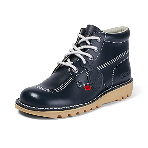 Kickers Men's Kick Hi Classic Ankle Boots, Extra Comfortable, Added Durability, Premium Quality, Blue Navy White, 9 UK