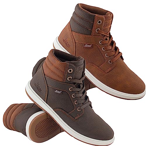 QWICK-FIT Mens Walking Hiking Memory Foam Lace Up Casual Ankle Boots Trainers Outdoor Trekking Shoes (BROWN, uk_footwear_size_system, adult, men, numeric, medium, numeric_9)