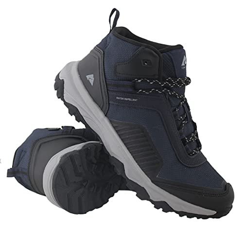 Ozark Trail Mens Gents Water Repellent Genuine Leather Lightweight Breathable Lace Up Memory Foam Hiking Outdoor Trekking Boots