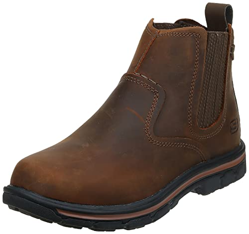Skechers Men's Relaxed Fit Segment - Dorton Boot, Dark Brown, 10.5 D (M)
