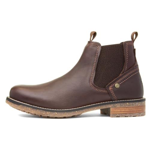 Wrangler Hill Mens Brown Leather Chelsea Boot - Size 9 UK - Brown