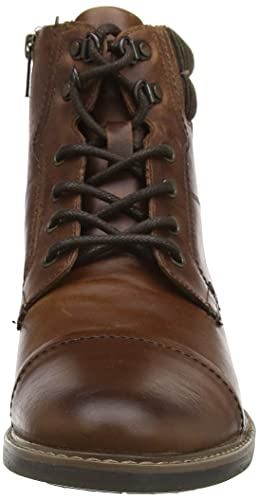 Thomas Crick Men's 'Hardy' Ankle Derby Leather Zip and Padded Collar Boots, Fashionable, Trendy, Comfortable, Perfect for Walking, Trendy Leather boots (Black/Wood)