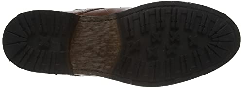 Thomas Crick Men's 'Hardy' Ankle Derby Leather Zip and Padded Collar Boots, Fashionable, Trendy, Comfortable, Perfect for Walking, Trendy Leather boots (Black/Wood)