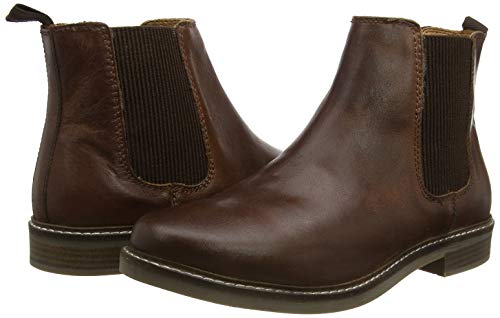 Thomas Crick Men's 'Bamford' Formal Chelsea Boots, Classic, Comfortable and Stylish Boots for Any Occasion, Made with Leather For an Effortless and Chic Look (Black/Wood)