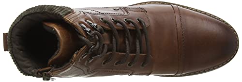 Thomas Crick Men's 'Hardy' Ankle Derby Leather Zip and Padded Collar Boots, Fashionable, Trendy, Comfortable, Perfect for Walking, Trendy Leather boots (Black/Wood)