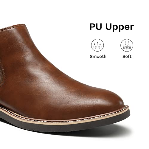 Bruno Marc Men's Chelsea Boots Ankle Boots Formal Boots for Men,SBBO2218M-E,BROWN,9 UK/44 (EUR)