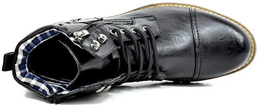 Bruno Marc Men's Philly-3 Black Military Combat Boots Size 9 US/ 8 UK