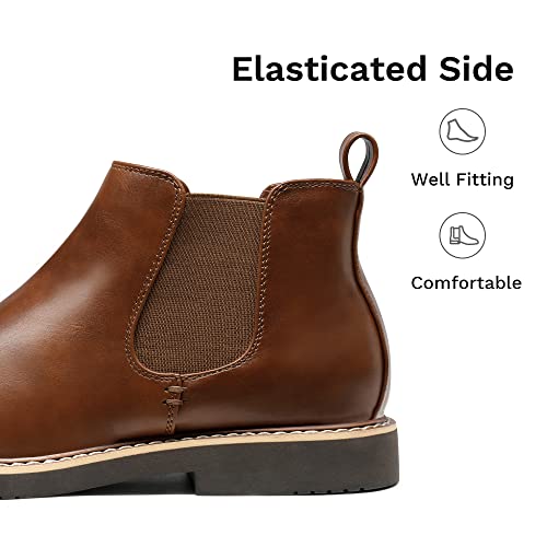 Bruno Marc Men's Chelsea Boots Ankle Boots Formal Boots for Men,SBBO2218M-E,BROWN,9 UK/44 (EUR)