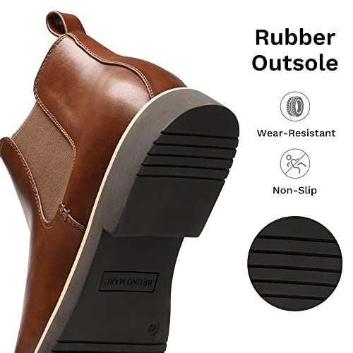 Bruno Marc Men's Chelsea Boots Ankle Boots Formal Boots for Men,SBBO2218M-E,BROWN,9 UK/44 (EUR)