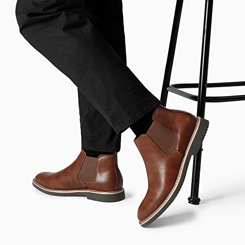 Bruno Marc Men's Chelsea Boots Ankle Boots Formal Boots for Men,SBBO2218M-E,BROWN,9 UK/44 (EUR)
