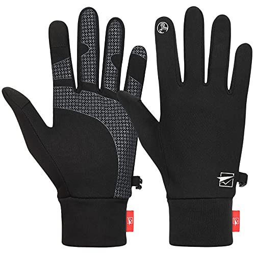 TOLEMI Winter Gloves Running Thermal Liner Gloves Warm Gloves Anti-slip Touchscreen Gloves for Men Women Sport Walking Riding Driving Cycling