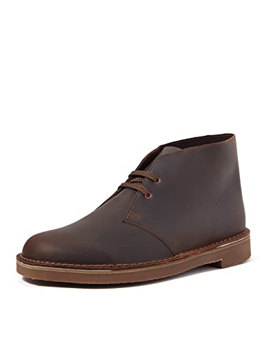 Clarks Men's Desert Boot Bushacre 3, Dark Brown Lea, 8 UK