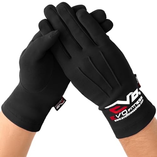 EVO Winter Thermal Inner Gloves Golf Skiing Cycling Motorbike walking Baselayer (Black, Medium)