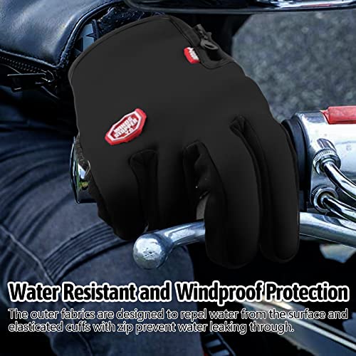 HYX Unisex Winter Gloves Waterproof Windproof Touch Screen Non-slip Grip for Driving Cycling Walking