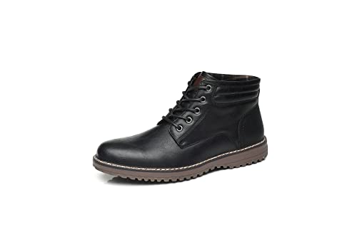 TOP STAKA Men's Boots, Leather Lace Up Winter Shoes for Work, Travel, Business, Casual Shoes