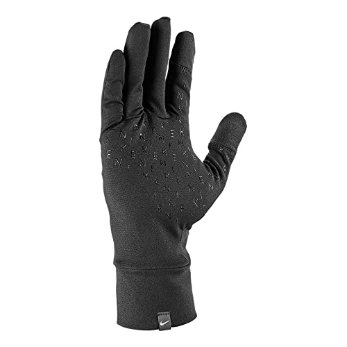 NIKE Unisex - Black- L/Xl NIKE MENS FLEECE GLOVE RG BLACK L XL, 082 Black/Black/Silver, L-XL UK