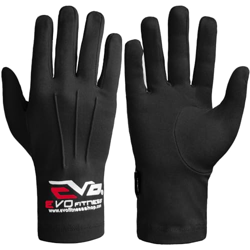 EVO Winter Thermal Inner Gloves Golf Skiing Cycling Motorbike walking Baselayer (Black, Medium)