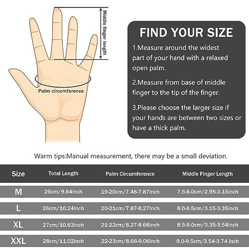 Habaylin Winter Thermal Gloves Anti Slip Touch Screen Gloves Warm Winter Gloves Windproof Waterproof Sports Warm Gloves for Men Women Thermal Fluff Lining for Running Driving Skiing