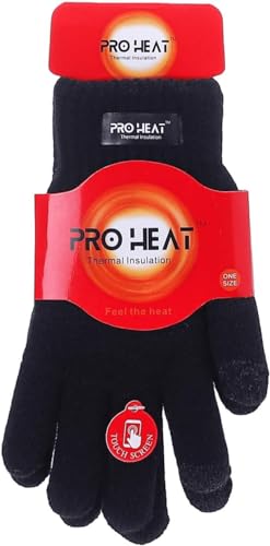 ASD Accessories Mens Knitted Gloves Thinsulate Lined Full Finger Thermal Winter Wooly Work With Premium Service (Black)