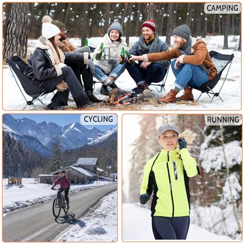 Minicoco Unisex Winter Warm Knitted Gloves, Thicken Fleece Elastic Cuffs Gloves Wool Gloves Suitable for Winter Gloves for Men