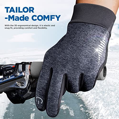 SIMARI Winter Thermal Gloves Men Women Touchscreen Anti-Slip Windproof Gloves Cold Weather Gloves for Driving Cycling Skiing Working Outdoor SMRG102