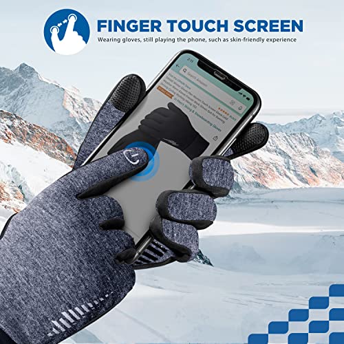 SIMARI Winter Thermal Gloves Men Women Touchscreen Anti-Slip Windproof Gloves Cold Weather Gloves for Driving Cycling Skiing Working Outdoor SMRG102