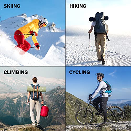 KEECOW Mens Womens Winter Warm Fleece Fingerless Gloves,Knited Half Finger Touch Screen Gloves with Soft Lining for Skiing,Running,Hiking,Driving(Black)