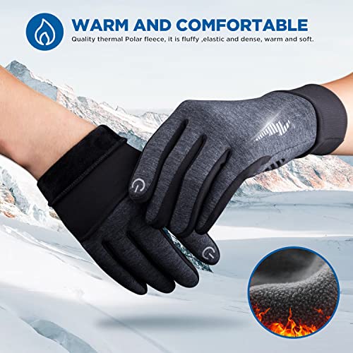 SIMARI Winter Thermal Gloves Men Women Touchscreen Anti-Slip Windproof Gloves Cold Weather Gloves for Driving Cycling Skiing Working Outdoor SMRG102