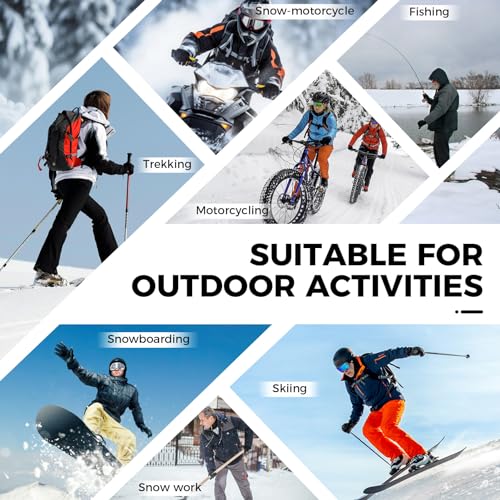 ZENUTA Ski Gloves, Waterproof Winter Gloves Men, Warm Gloves, Cycling Gloves for Men, 5-Finger Touchscreen Gloves for Driving Workout Running Snowboarding(M)