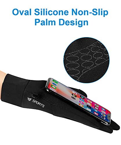 Natugloe Running Gloves Touchscreen Anti-Slip Winter Gloves Lightweight Thermal Liner Gloves Men Women for Outdoor Sports Walking Hiking Cycling Driving Riding Bike