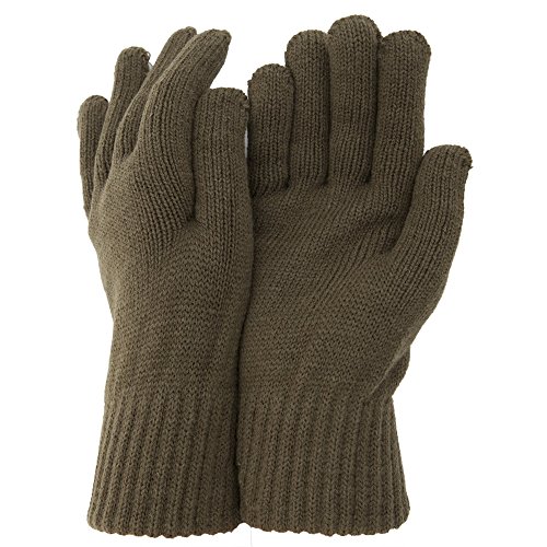 CLEARANCE - Mens Thermal Knitted Winter Gloves (One Size) (Black)