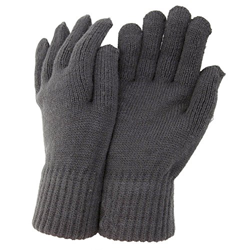 CLEARANCE - Mens Thermal Knitted Winter Gloves (One Size) (Black)