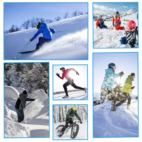 TATAFUN Winter Touch Screen Thermal Gloves, Men Anti-Slip Thermal Gloves, Soft Full-Finger Gloves, Winter Gloves, Suitable for Outdoor Cycling, Hiking, Climbing, Sports Bicycle (Blue)