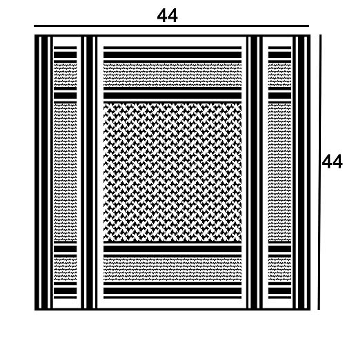 Clara Leather Jackets Cotton Shemagh Tactical Military Scarf Palestine Scarf for Men&Women (Black &Red)