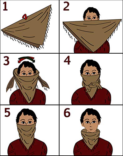 Clara Leather Jackets Cotton Shemagh Tactical Military Scarf Palestine Scarf for Men&Women (Black &Red)