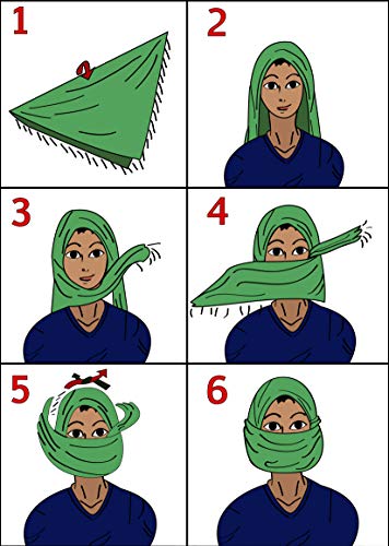 Clara Leather Jackets Cotton Shemagh Tactical Military Scarf Palestine Scarf for Men&Women (Black &Red)