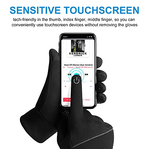 coskefy Running Gloves, Thermal Touch Screen Gloves Winter Gloves Men Women for Cycling Biking Sports Walking Skiing Liners