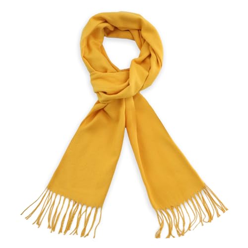 vimate Fashion Yellow Scarf, Classic Cashmere Feel Winter Scarf Super Soft Collection(UK-Yellow)