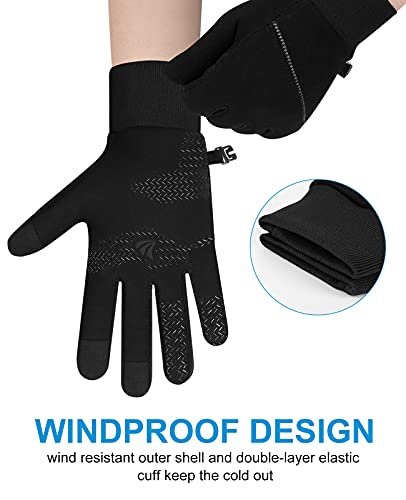 coskefy Running Gloves, Thermal Touch Screen Gloves Winter Gloves Men Women for Cycling Biking Sports Walking Skiing Liners