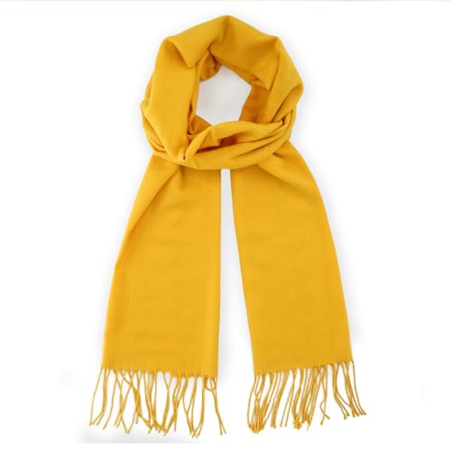 vimate Fashion Yellow Scarf, Classic Cashmere Feel Winter Scarf Super Soft Collection(UK-Yellow)